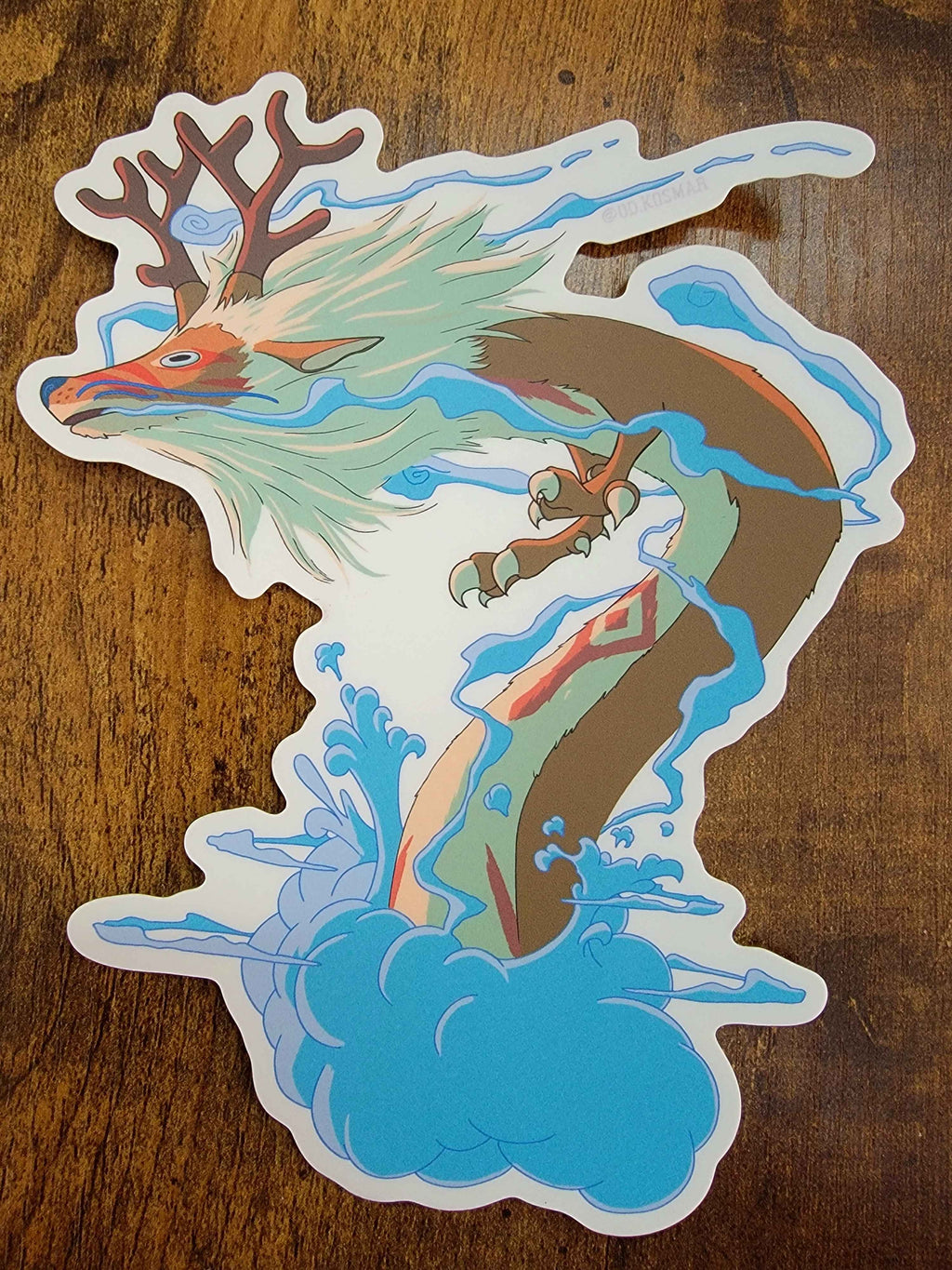Deer Dragon Sticker