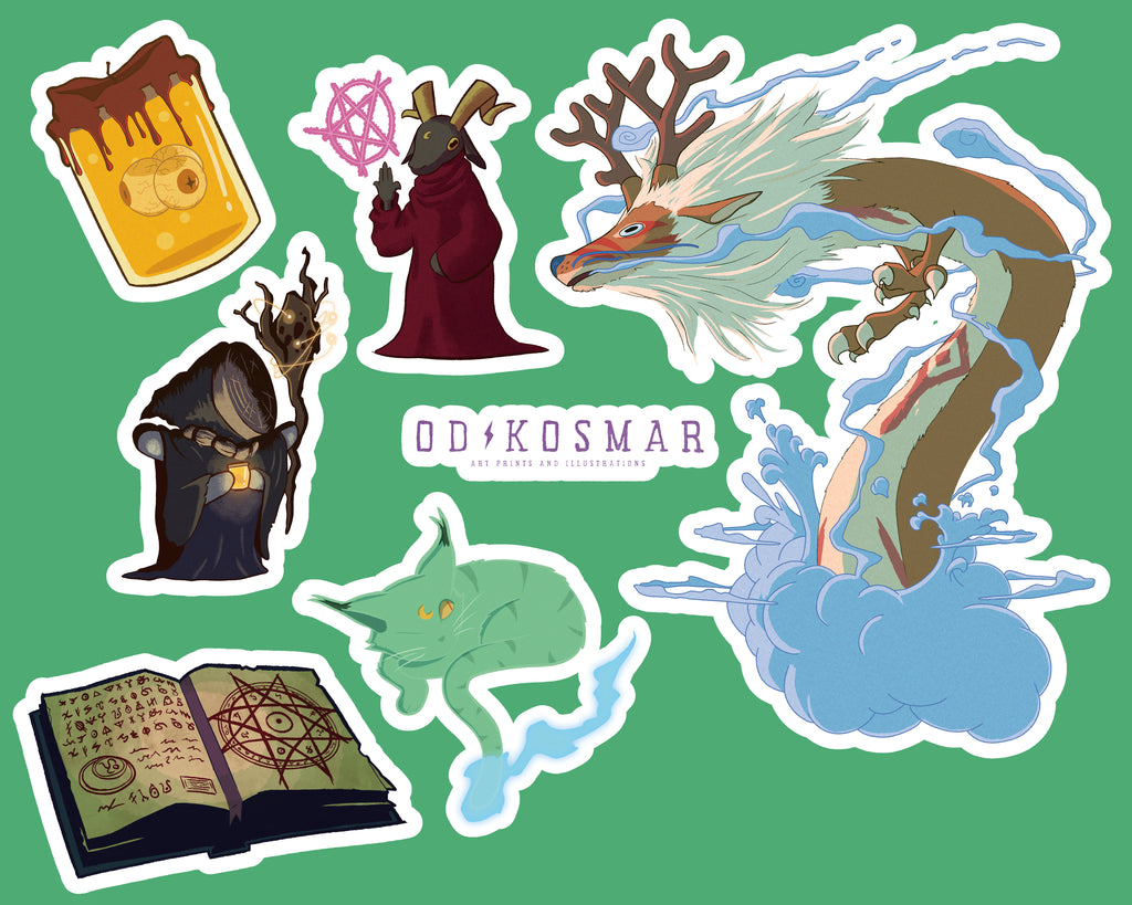 Deer Dragon Sticker Sheet