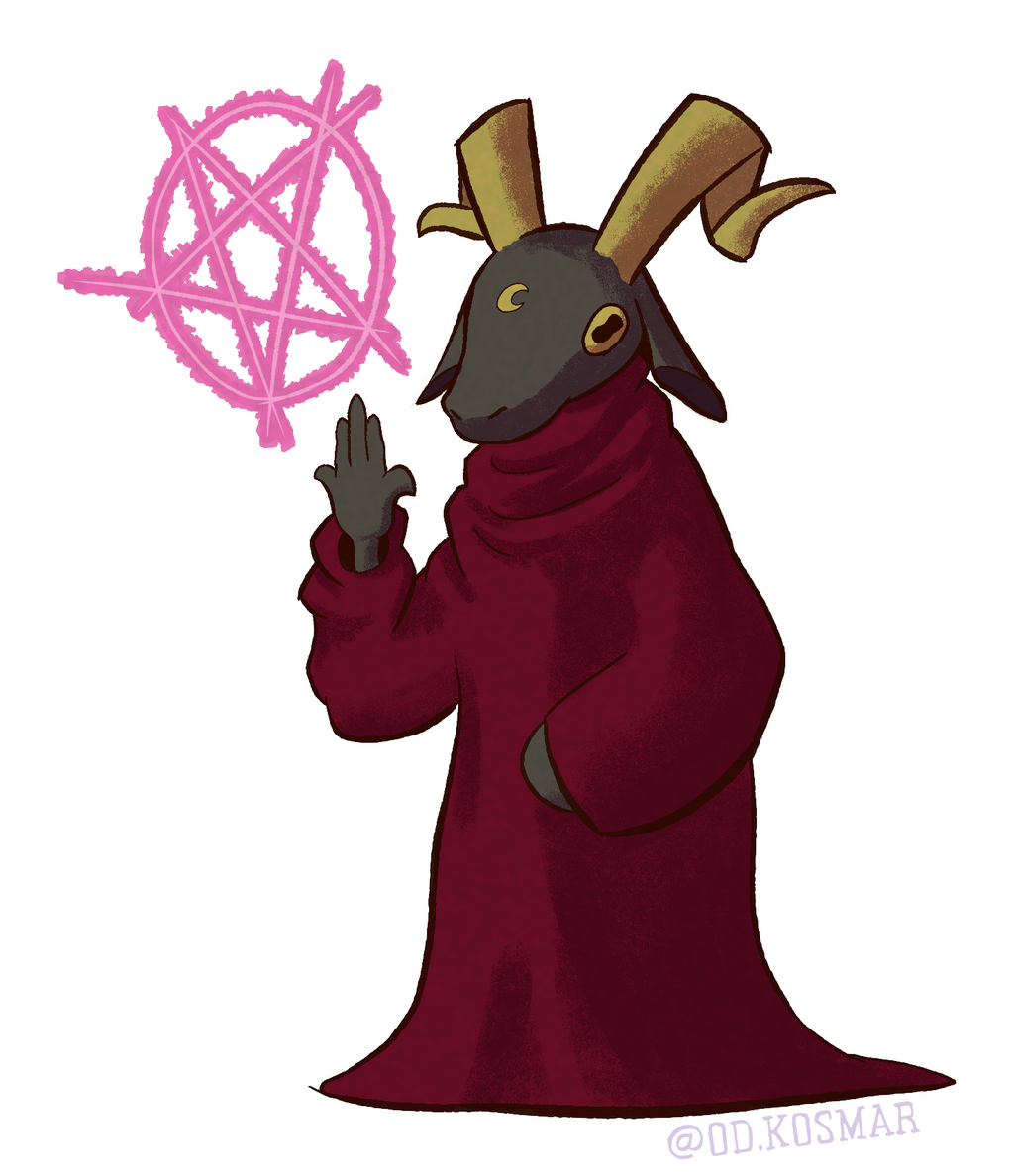 Goat Warlock Sticker